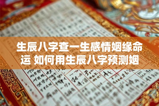 生辰八字查一生感情姻缘命运 如何用生辰八字预测姻缘命运 生辰八字查一生感情姻缘命运 如何用生辰八字预测姻缘命运