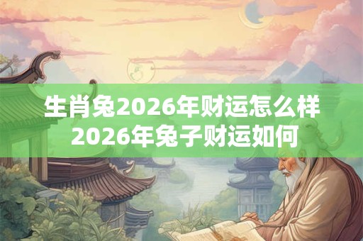 生肖兔2026年财运怎么样 2026年兔子财运如何