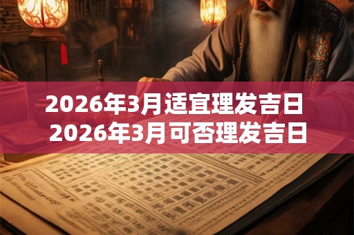 2026年3月适宜理发吉日 2026年3月可否理发吉日