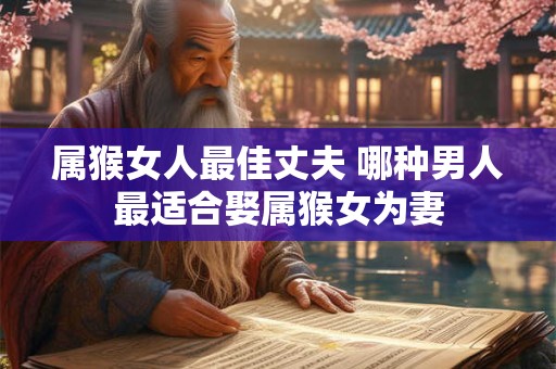 属猴女人最佳丈夫 哪种男人最适合娶属猴女为妻