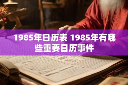 1985年日历表 1985年有哪些重要日历事件 1985年日历表 1985年有哪些重要日历事件