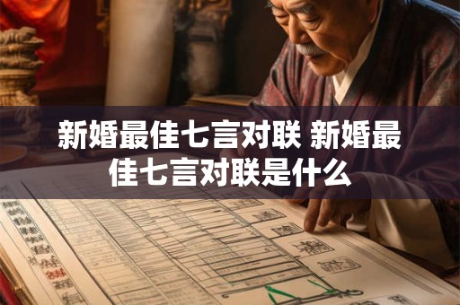 新婚最佳七言对联 新婚最佳七言对联是什么