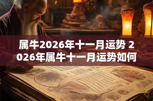 属牛2026年十一月运势 2026年属牛十一月运势如何