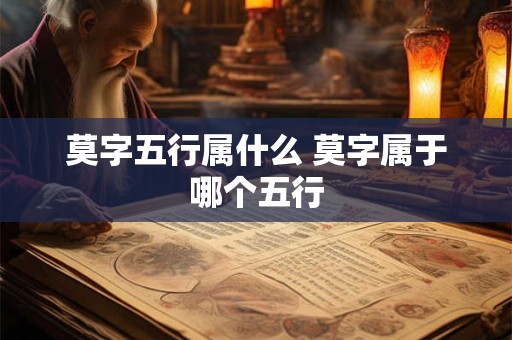 莫字五行属什么 莫字属于哪个五行 莫字五行属什么 莫字属于哪个五行