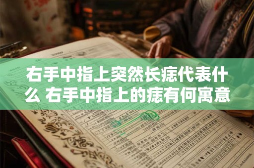右手中指上突然长痣代表什么 右手中指上的痣有何寓意
