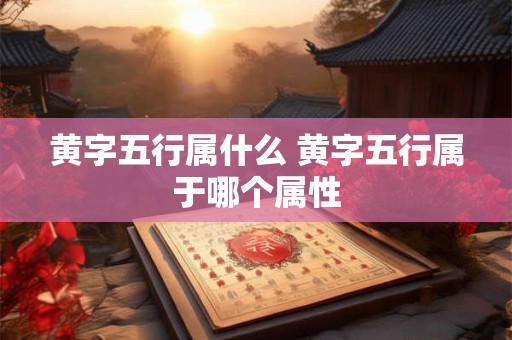 黄字五行属什么 黄字五行属于哪个属性 黄字五行属什么 黄字五行属于哪个属性
