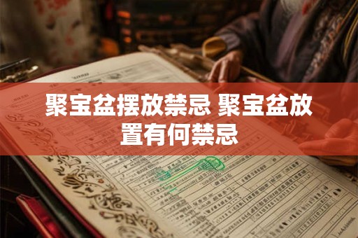 聚宝盆摆放禁忌 聚宝盆放置有何禁忌