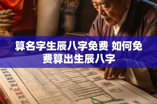 算名字生辰八字免费 如何免费算出生辰八字 算名字生辰八字免费 如何免费算出生辰八字