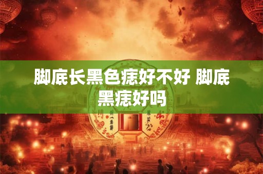 脚底长黑色痣好不好 脚底黑痣好吗