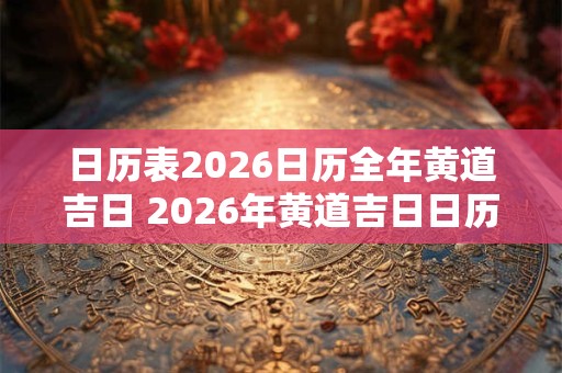日历表2026日历全年黄道吉日 2026年黄道吉日日历表