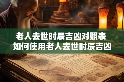 老人去世时辰吉凶对照表 如何使用老人去世时辰吉凶对照表