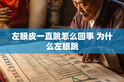 左眼皮一直跳怎么回事 为什么左眼跳