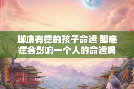 脚底有痣的孩子命运 脚底痣会影响一个人的命运吗