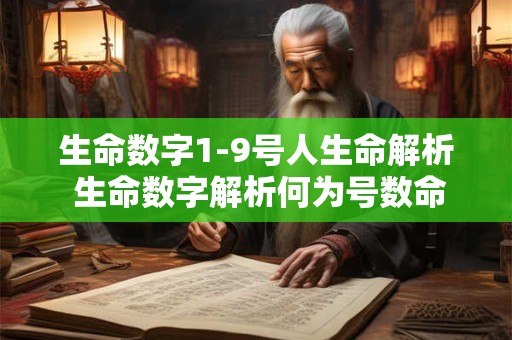 生命数字1-9号人生命解析 生命数字解析何为号数命