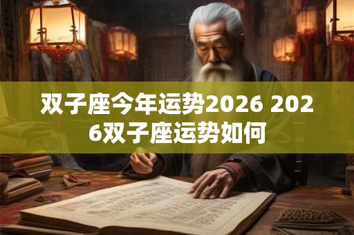 双子座今年运势2026 2026双子座运势如何 双子座今年运势2026 2026双子座运势如何
