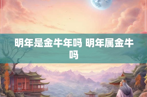 明年是金牛年吗 明年属金牛吗