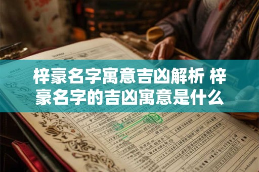 梓豪名字寓意吉凶解析 梓豪名字的吉凶寓意是什么 梓豪名字寓意吉凶解析 梓豪名字的吉凶寓意是什么