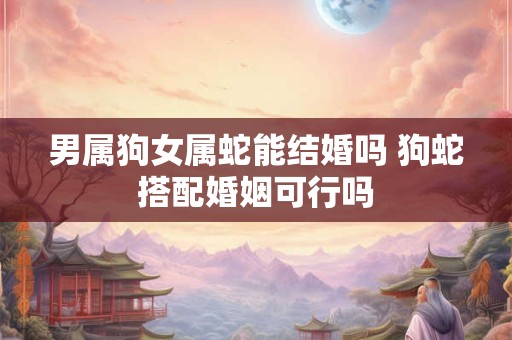 男属狗女属蛇能结婚吗 狗蛇搭配婚姻可行吗