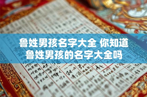 鲁姓男孩名字大全 你知道鲁姓男孩的名字大全吗 鲁姓男孩名字大全 你知道鲁姓男孩的名字大全吗
