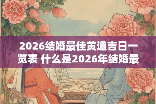 2026结婚最佳黄道吉日一览表 什么是2026年结婚最佳黄道吉日