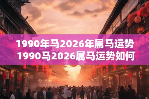 1990年马2026年属马运势 1990马2026属马运势如何