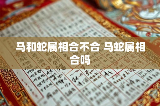 马和蛇属相合不合 马蛇属相合吗