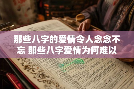 那些八字的爱情令人念念不忘 那些八字爱情为何难以忘怀