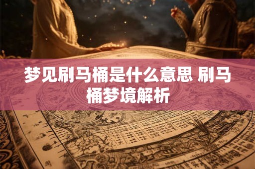 梦见刷马桶是什么意思 刷马桶梦境解析