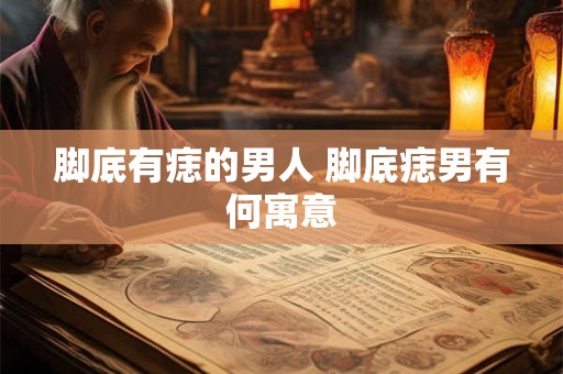 脚底有痣的男人 脚底痣男有何寓意 脚底有痣的男人 脚底痣男有何寓意