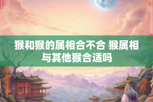 猴和猴的属相合不合 猴属相与其他猴合适吗 猴和猴的属相合不合 猴属相与其他猴合适吗