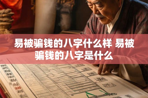 易被骗钱的八字什么样 易被骗钱的八字是什么 易被骗钱的八字什么样 易被骗钱的八字是什么