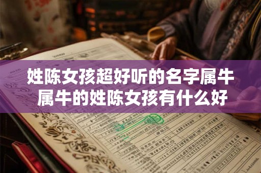 姓陈女孩超好听的名字属牛 属牛的姓陈女孩有什么好听的名字 姓陈女孩超好听的名字属牛 属牛的姓陈女孩有什么好听的名字
