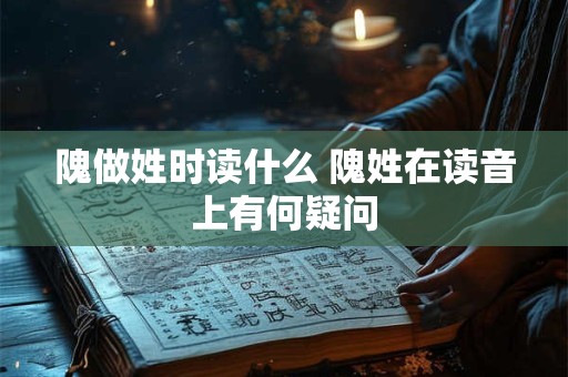 隗做姓时读什么 隗姓在读音上有何疑问