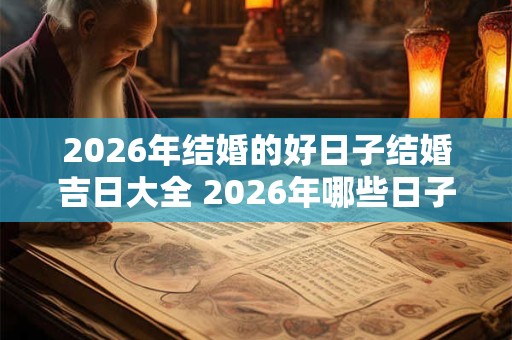 2026年结婚的好日子结婚吉日大全 2026年哪些日子是适宜结婚的吉日