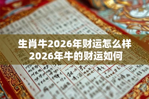 生肖牛2026年财运怎么样 2026年牛的财运如何