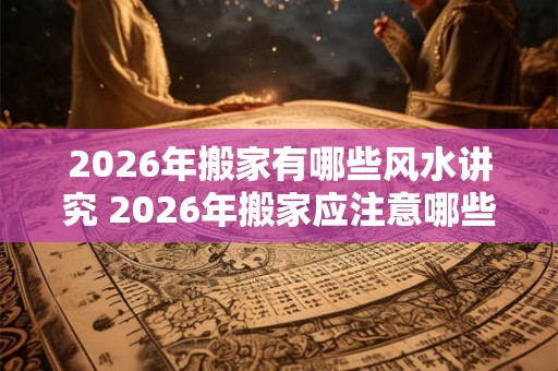 2026年搬家有哪些风水讲究 2026年搬家应注意哪些风水 2026年搬家有哪些风水讲究 2026年搬家应注意哪些风水