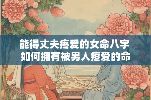 能得丈夫疼爱的女命八字 如何拥有被男人疼爱的命