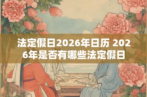 法定假日2026年日历 2026年是否有哪些法定假日