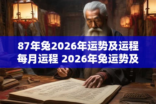 87年兔2026年运势及运程每月运程 2026年兔运势及每月运程如何