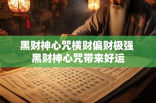 黑财神心咒横财偏财极强 黑财神心咒带来好运 黑财神心咒横财偏财极强 黑财神心咒带来好运