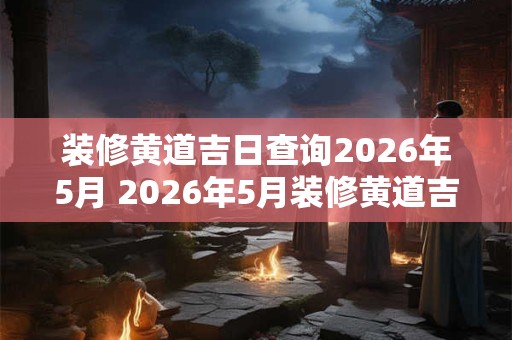 装修黄道吉日查询2026年5月 2026年5月装修黄道吉日查询