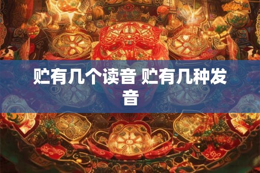 贮有几个读音 贮有几种发音