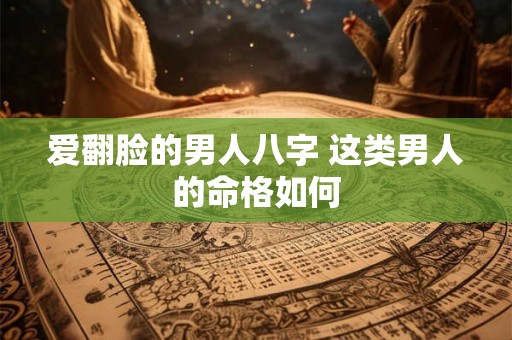 爱翻脸的男人八字 这类男人的命格如何