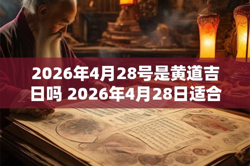 2026年4月28号是黄道吉日吗 2026年4月28日适合选黄道吉日吗