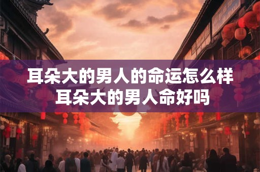 耳朵大的男人的命运怎么样 耳朵大的男人命好吗