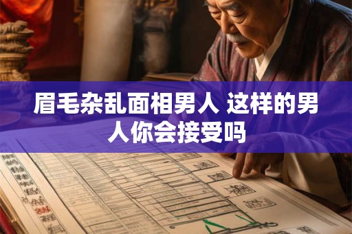 眉毛杂乱面相男人 这样的男人你会接受吗