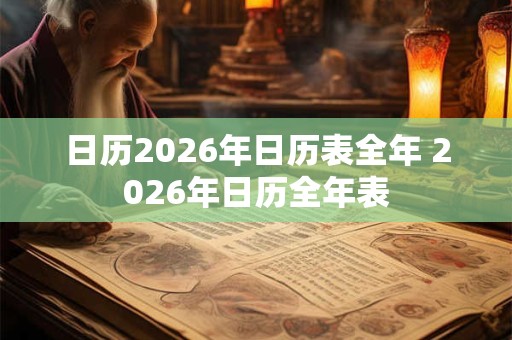 日历2026年日历表全年 2026年日历全年表