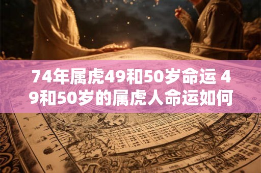 74年属虎49和50岁命运 49和50岁的属虎人命运如何