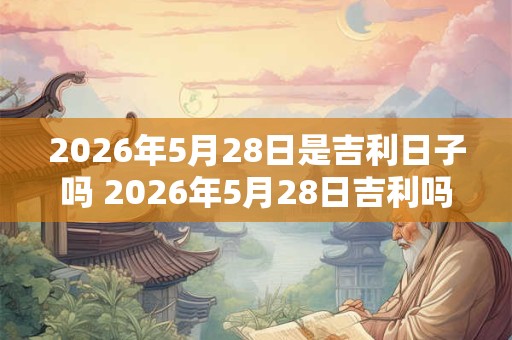 2026年5月28日是吉利日子吗 2026年5月28日吉利吗