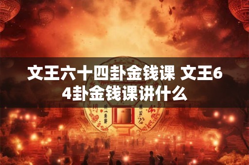 文王六十四卦金钱课 文王64卦金钱课讲什么